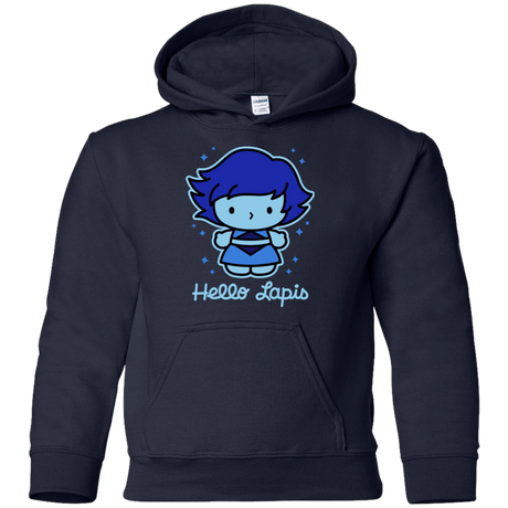 Sweatshirts Navy / YS Hello Lapis Youth Hoodie