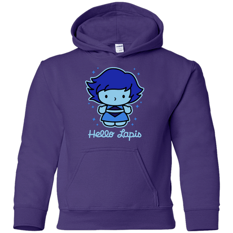 Sweatshirts Purple / YS Hello Lapis Youth Hoodie
