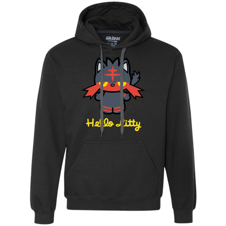 Sweatshirts Black / S Hello Litty Premium Fleece Hoodie