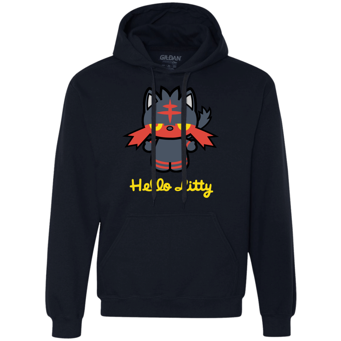 Sweatshirts Navy / S Hello Litty Premium Fleece Hoodie