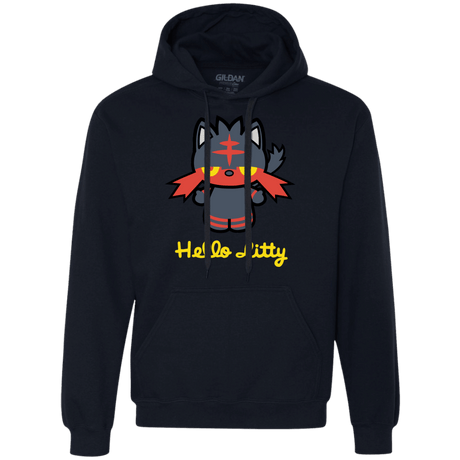 Sweatshirts Navy / S Hello Litty Premium Fleece Hoodie
