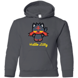 Sweatshirts Charcoal / YS Hello Litty Youth Hoodie