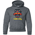 Sweatshirts Dark Heather / YS Hello Litty Youth Hoodie