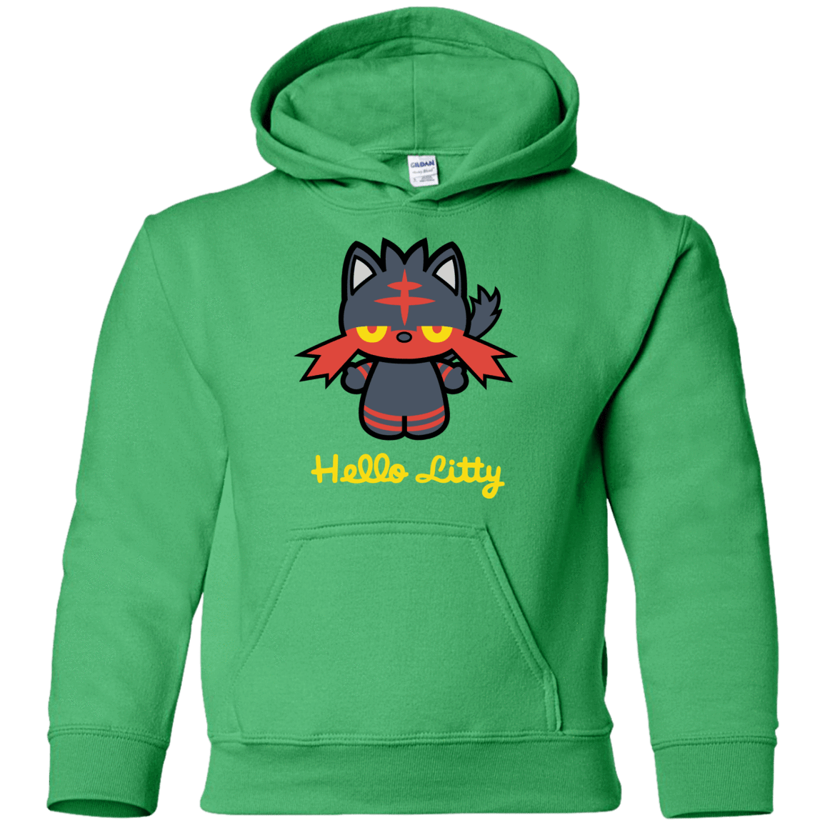 Sweatshirts Irish Green / YS Hello Litty Youth Hoodie