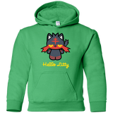Sweatshirts Irish Green / YS Hello Litty Youth Hoodie