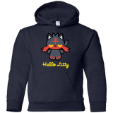 Sweatshirts Navy / YS Hello Litty Youth Hoodie