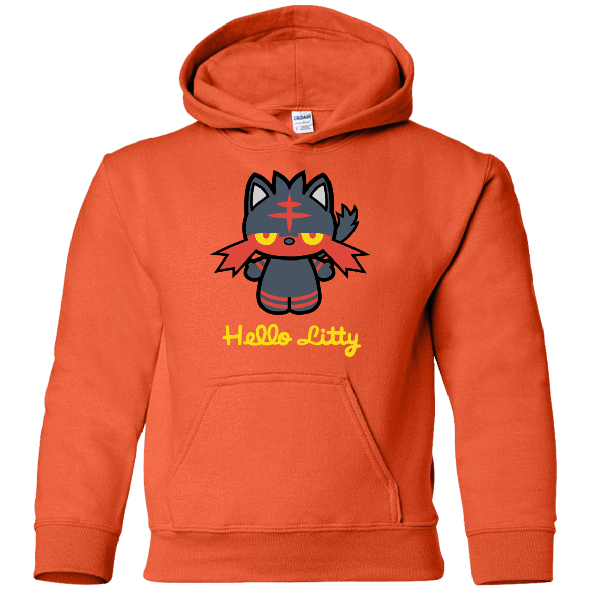 Sweatshirts Orange / YS Hello Litty Youth Hoodie