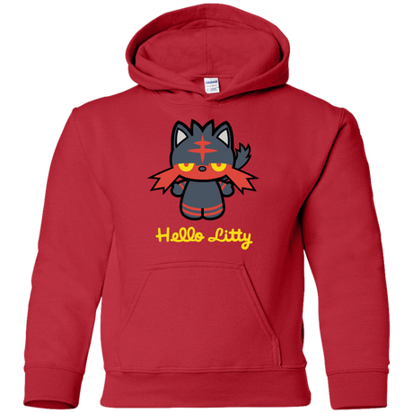Sweatshirts Red / YS Hello Litty Youth Hoodie