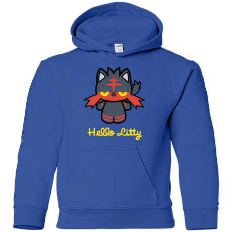 Sweatshirts Royal / YS Hello Litty Youth Hoodie