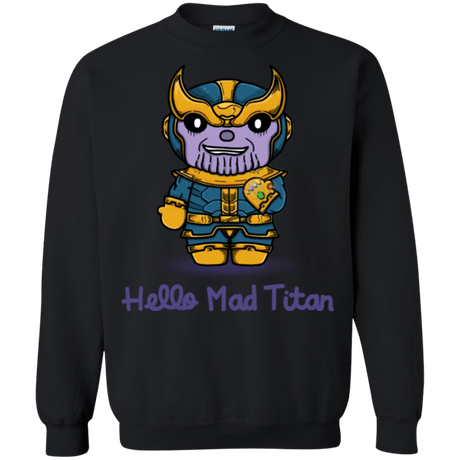 Sweatshirts Black / S Hello Mad Titan Crewneck Sweatshirt