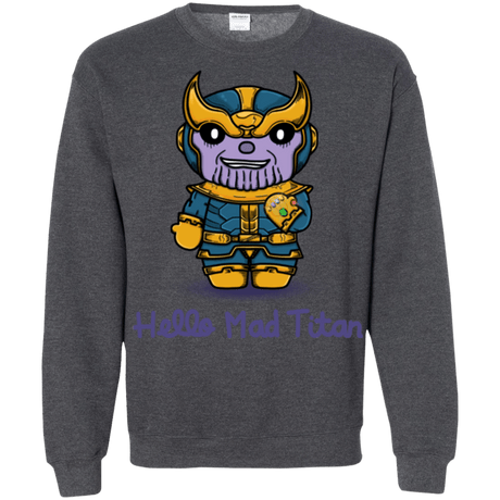 Sweatshirts Dark Heather / S Hello Mad Titan Crewneck Sweatshirt