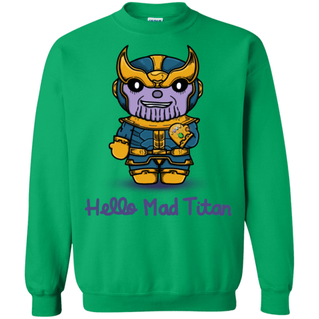 Sweatshirts Irish Green / S Hello Mad Titan Crewneck Sweatshirt
