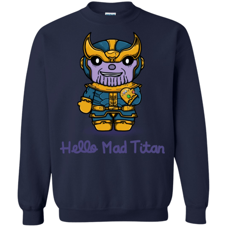 Sweatshirts Navy / S Hello Mad Titan Crewneck Sweatshirt