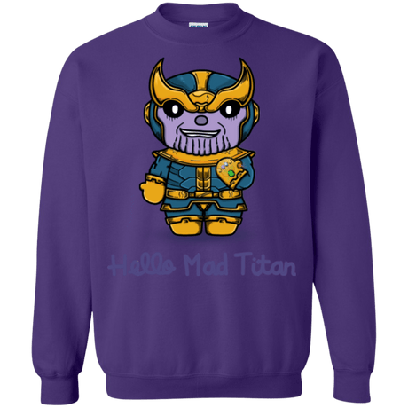 Sweatshirts Purple / S Hello Mad Titan Crewneck Sweatshirt