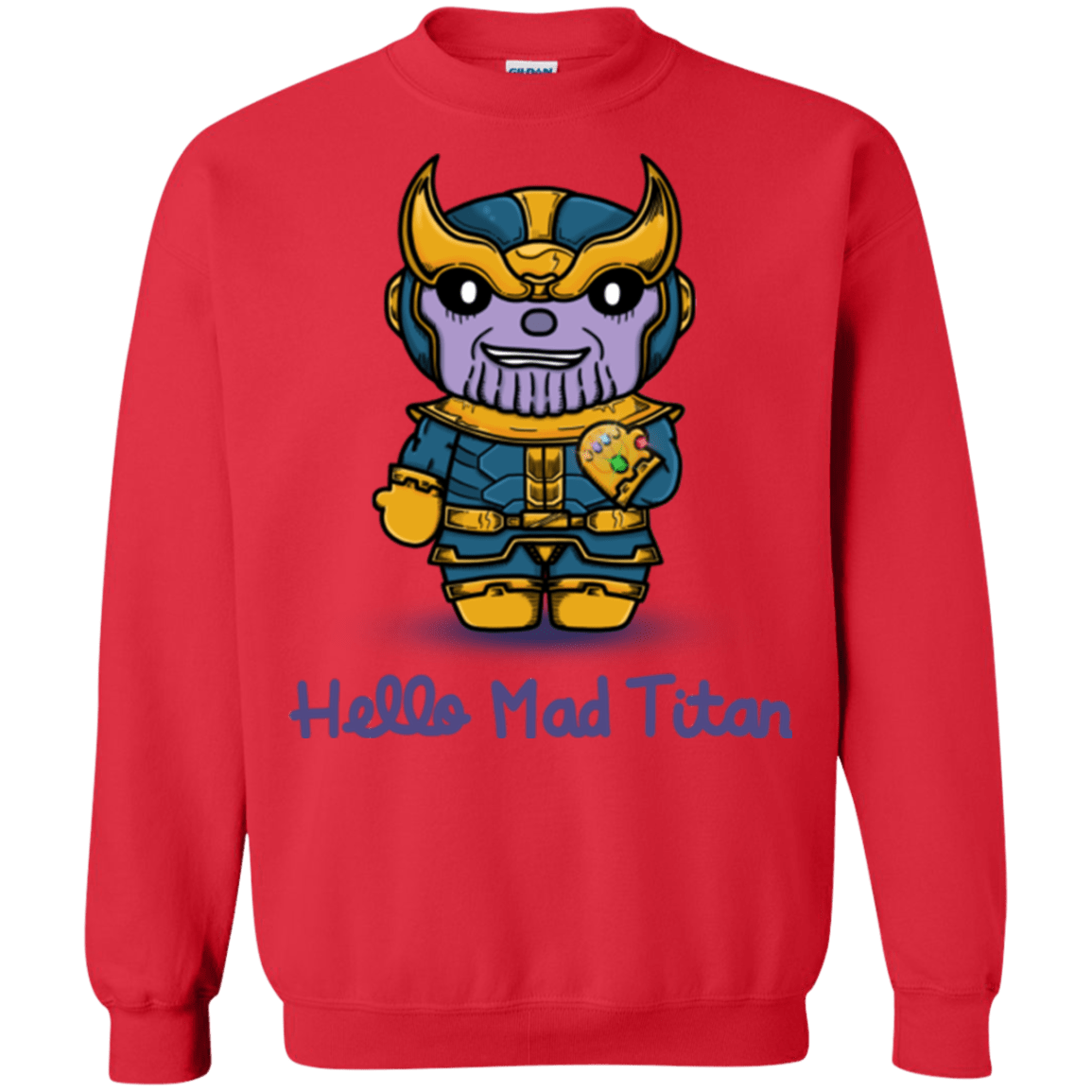 Sweatshirts Red / S Hello Mad Titan Crewneck Sweatshirt