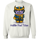 Sweatshirts White / S Hello Mad Titan Crewneck Sweatshirt