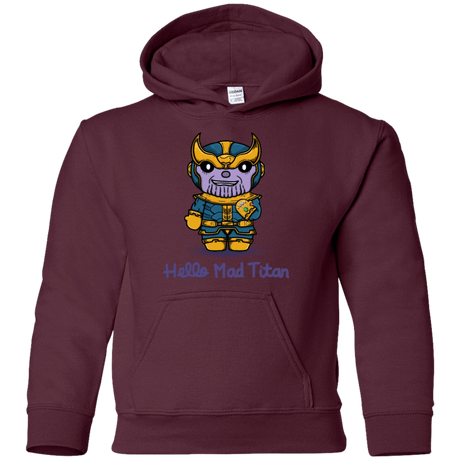Sweatshirts Maroon / YS Hello Mad Titan Youth Hoodie