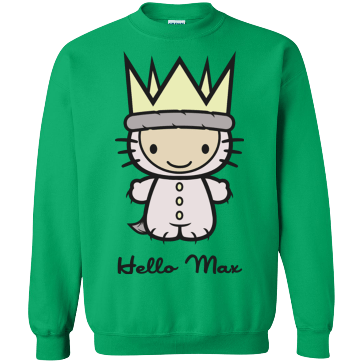 Sweatshirts Irish Green / Small Hello Max Crewneck Sweatshirt