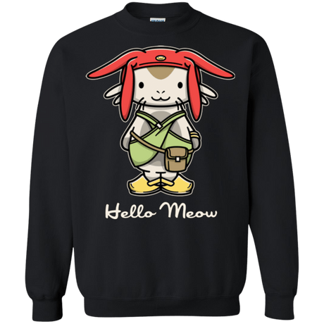 Sweatshirts Black / Small HELLO MEOW Crewneck Sweatshirt