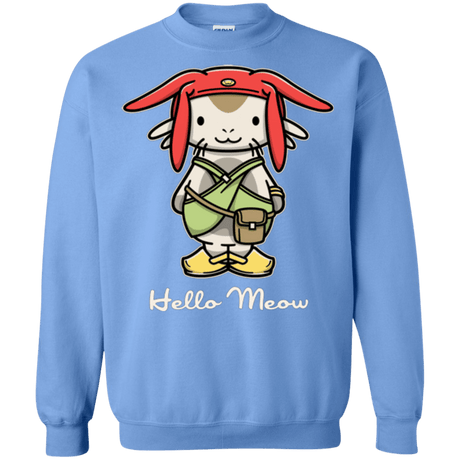 Sweatshirts Carolina Blue / Small HELLO MEOW Crewneck Sweatshirt