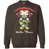 Sweatshirts Dark Chocolate / Small HELLO MEOW Crewneck Sweatshirt