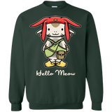 Sweatshirts Forest Green / Small HELLO MEOW Crewneck Sweatshirt
