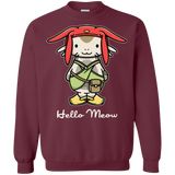 Sweatshirts Maroon / Small HELLO MEOW Crewneck Sweatshirt