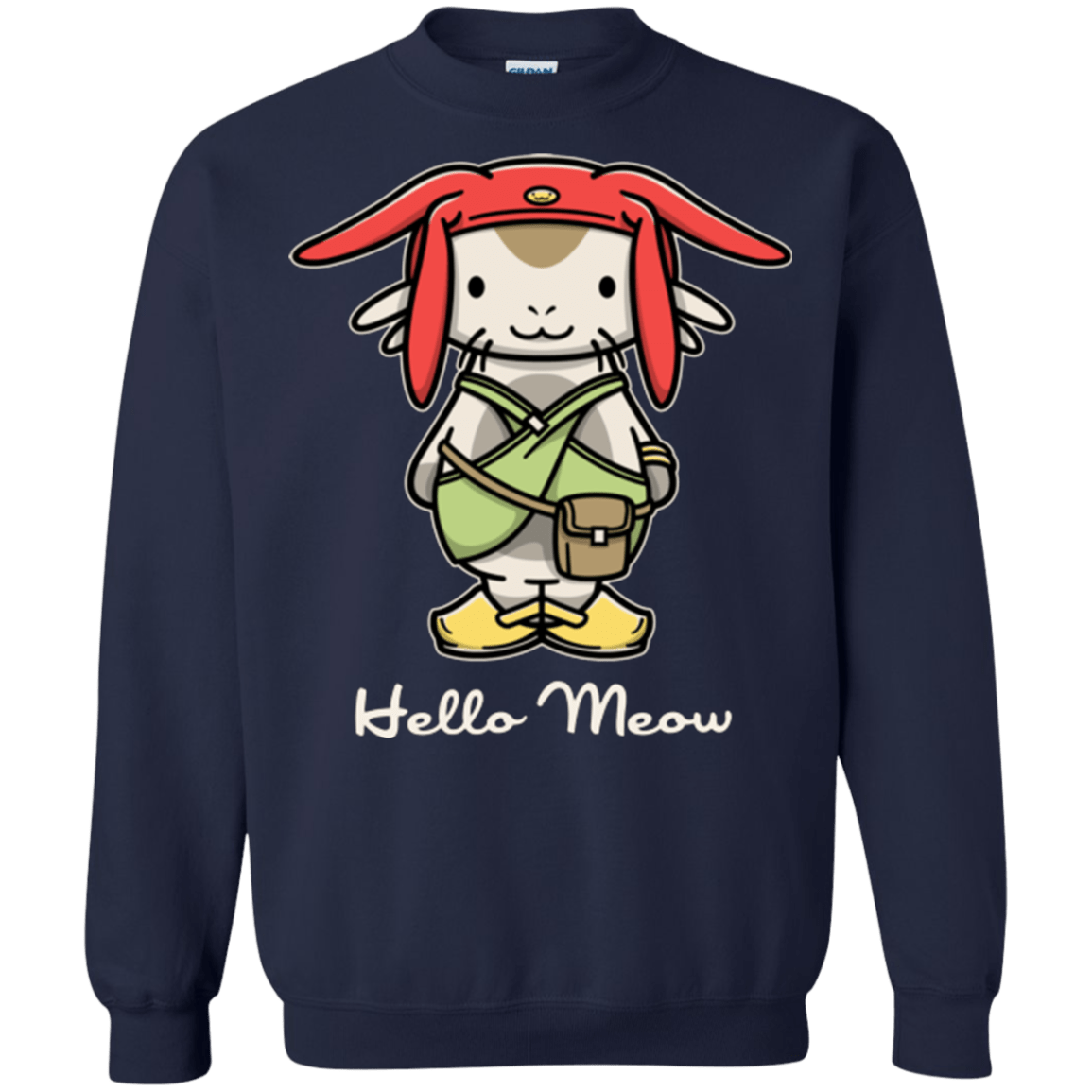 Sweatshirts Navy / Small HELLO MEOW Crewneck Sweatshirt