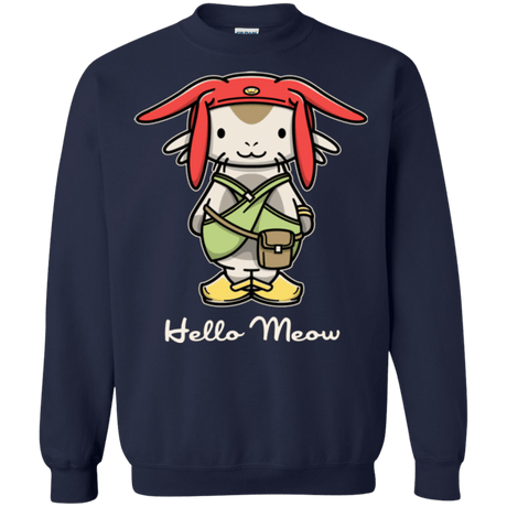 Sweatshirts Navy / Small HELLO MEOW Crewneck Sweatshirt