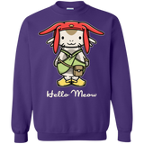 Sweatshirts Purple / Small HELLO MEOW Crewneck Sweatshirt