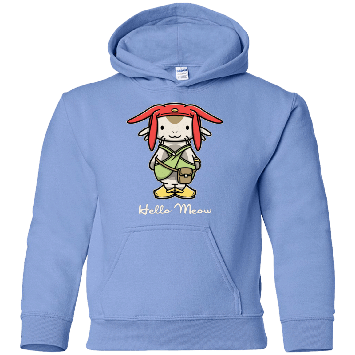 Sweatshirts Carolina Blue / YS HELLO MEOW Youth Hoodie
