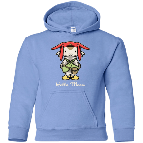 Sweatshirts Carolina Blue / YS HELLO MEOW Youth Hoodie
