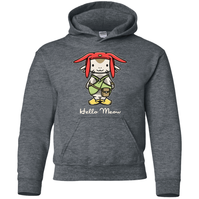 Sweatshirts Dark Heather / YS HELLO MEOW Youth Hoodie