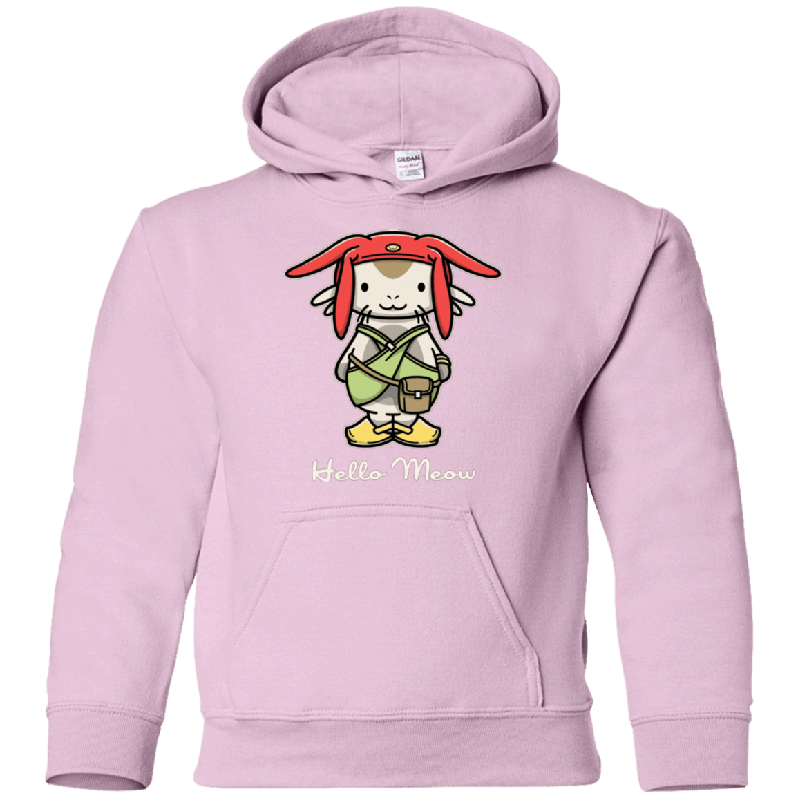 Sweatshirts Light Pink / YS HELLO MEOW Youth Hoodie