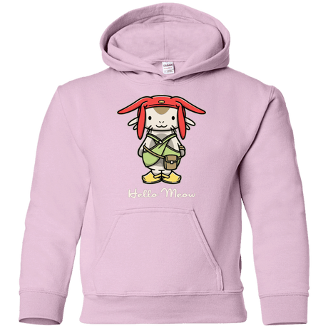 Sweatshirts Light Pink / YS HELLO MEOW Youth Hoodie