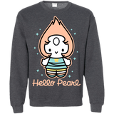 Sweatshirts Dark Heather / S Hello Pearl Crewneck Sweatshirt