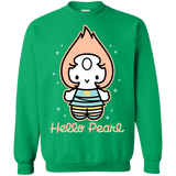Sweatshirts Irish Green / S Hello Pearl Crewneck Sweatshirt
