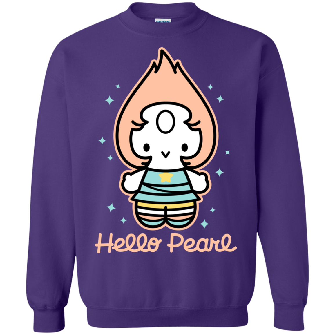 Sweatshirts Purple / S Hello Pearl Crewneck Sweatshirt