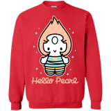 Sweatshirts Red / S Hello Pearl Crewneck Sweatshirt