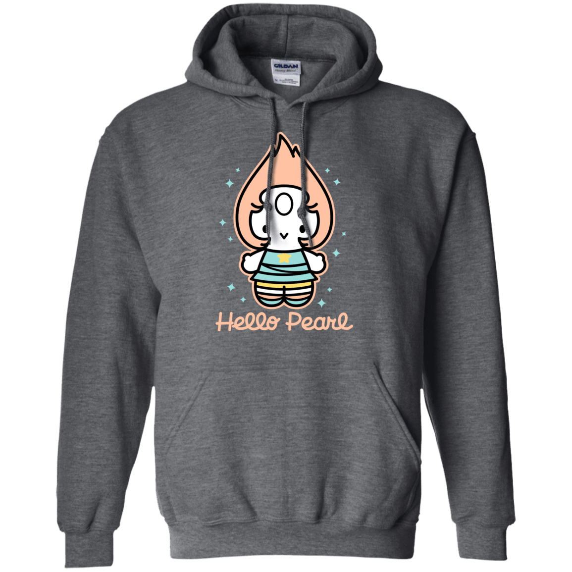 Sweatshirts Dark Heather / S Hello Pearl Pullover Hoodie
