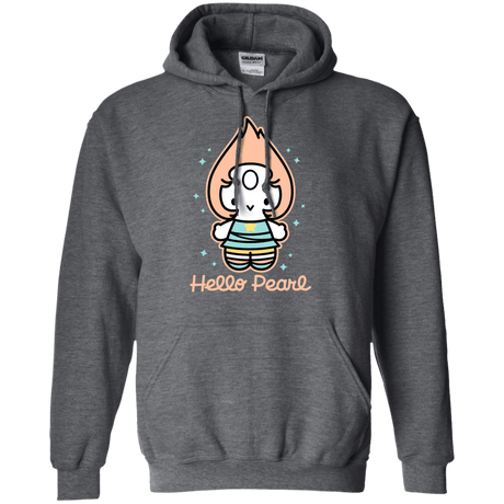 Sweatshirts Dark Heather / S Hello Pearl Pullover Hoodie