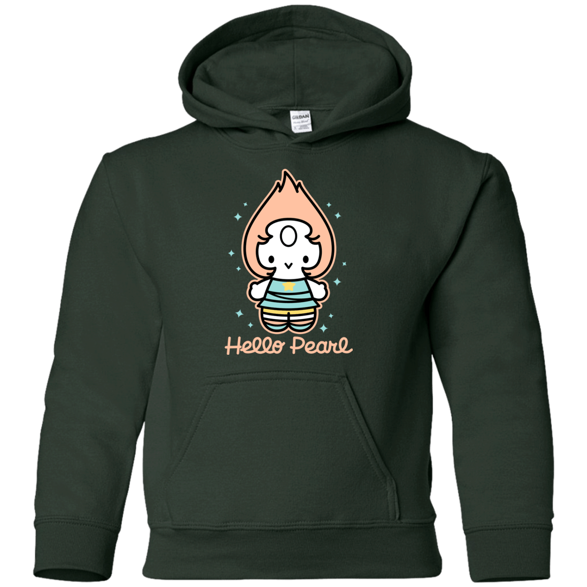 Sweatshirts Forest Green / YS Hello Pearl Youth Hoodie