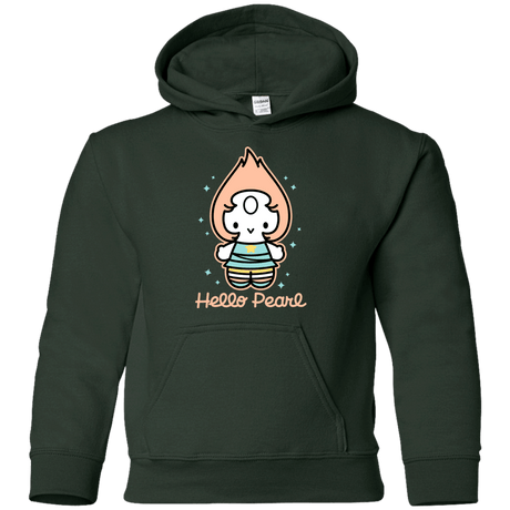 Sweatshirts Forest Green / YS Hello Pearl Youth Hoodie