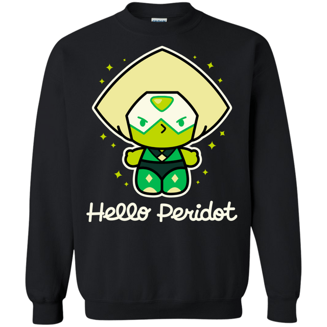 Sweatshirts Black / S Hello Peridot Crewneck Sweatshirt