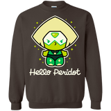 Sweatshirts Dark Chocolate / S Hello Peridot Crewneck Sweatshirt