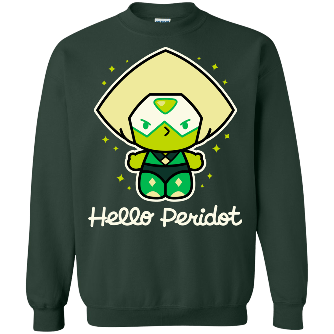 Sweatshirts Forest Green / S Hello Peridot Crewneck Sweatshirt