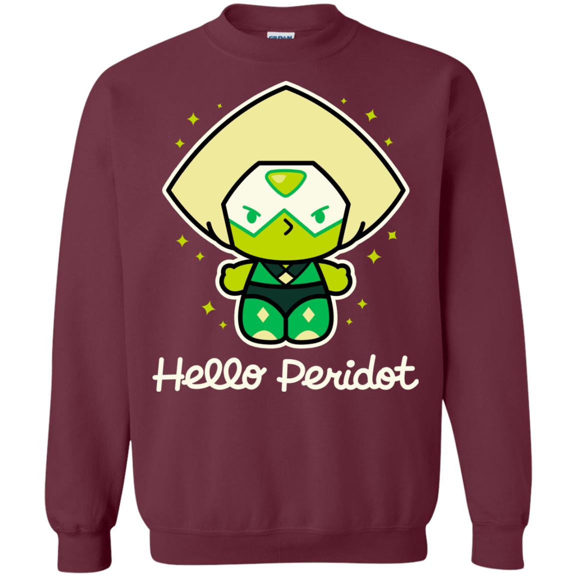 Sweatshirts Maroon / S Hello Peridot Crewneck Sweatshirt