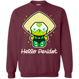 Sweatshirts Maroon / S Hello Peridot Crewneck Sweatshirt