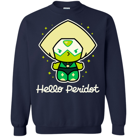 Sweatshirts Navy / S Hello Peridot Crewneck Sweatshirt