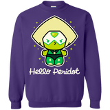 Sweatshirts Purple / S Hello Peridot Crewneck Sweatshirt